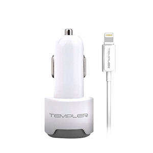 TEMPLER USB 8핀 1.5A 차량용 시거잭 케이블 충전기