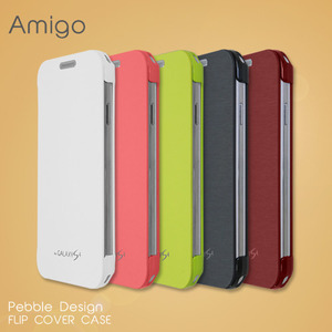 Amigo 갤럭시S4 전용 페블디자인 테크모원단 프리미엄 국산 플립커버 케이스