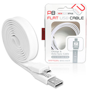 PB正品 안드로이드 스마트폰 단선방지 마이크로5핀 데이터전송 충전 Color FLAT Cable