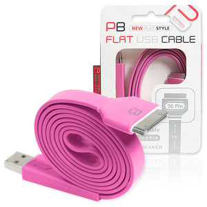 PB正品 아이폰/아이패드 줄꼬임 단선위험없는 애플 데이터전송 충전 Color FLAT Cable
