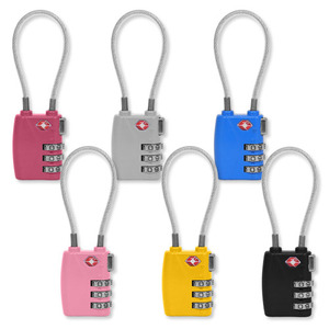 Hickies 여행필수품 여행가방/캐리어 지킴이 3중번호잠금 TSA 와이어자물쇠