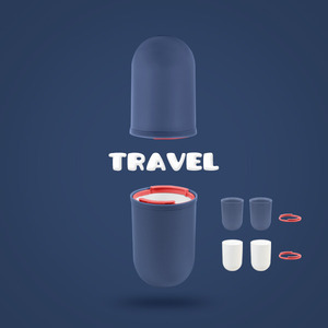 여행 욕실 사무실 위생적인 칫솔치약보관 4PCS 양치컵